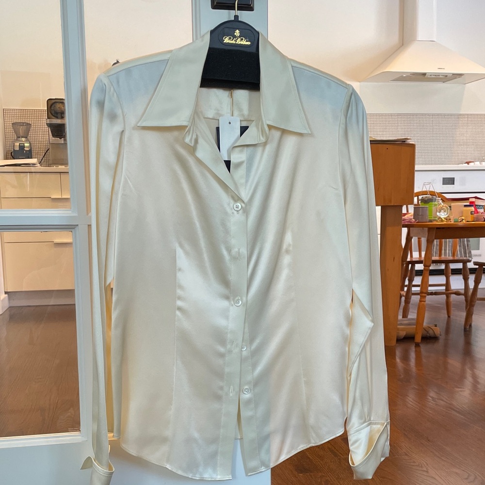 Brooks Brothers Ivory Silk Shirt